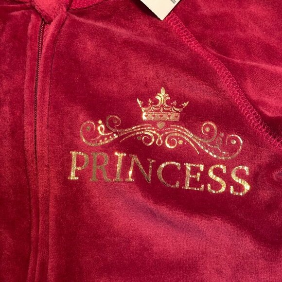 The Children's Place - NWT - Velour Princess Sleeper/Footie. 18-24 months - Picture 4 of 4